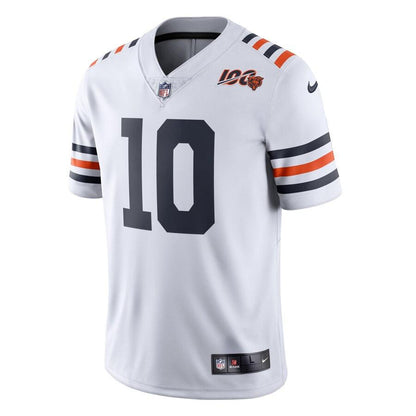 Men's Chicago Bears Mitchell Trubisky White 2019 100th Season Alternate Classic Limited Jersey
