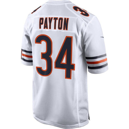 Men's Chicago Bears Walter Payton White 100th Season Retired Game Jersey