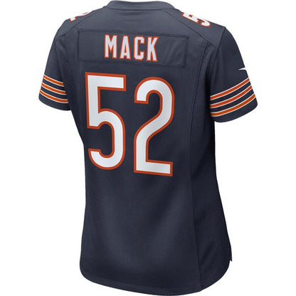 Women's Chicago Bears Khalil Mack Navy 100th Season Game Jersey