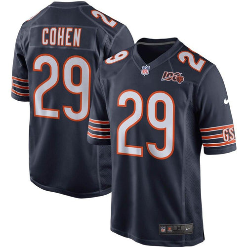 Men's Chicago Bears Tarik Cohen Navy 100th Season Game Jersey