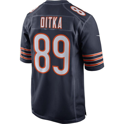 Men's Chicago Bears Mike Ditka Navy 100th Season Retired Game Jersey