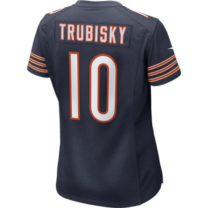 Women's Chicago Bears Mitchell Trubisky Navy 100th Season Game Jersey