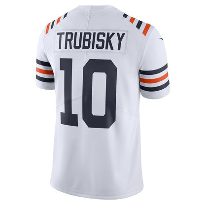 Men's Chicago Bears Mitchell Trubisky White 2019 100th Season Alternate Classic Limited Jersey