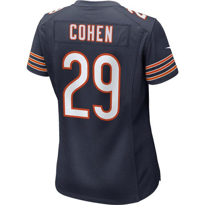 Women's Chicago Bears Tarik Cohen Navy 100th Season Game Jersey