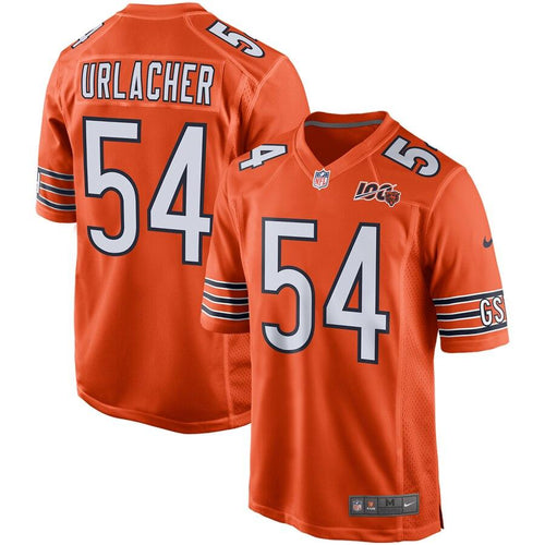Men's Chicago Bears Brian Urlacher Orange 100th Season Retired Game Jersey