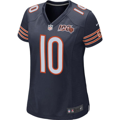 Women's Chicago Bears Mitchell Trubisky Navy 100th Season Game Jersey