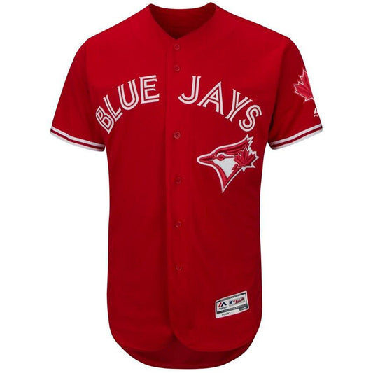 Justin Smoak Toronto Blue Jays Red Fashion Canada Day Player Flex Base Jersey