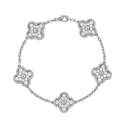 Vintage Alhambra Five Motifs Clover Bracelet