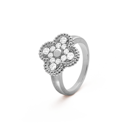 Vintage Alhambra Cubic Zirconia Ring