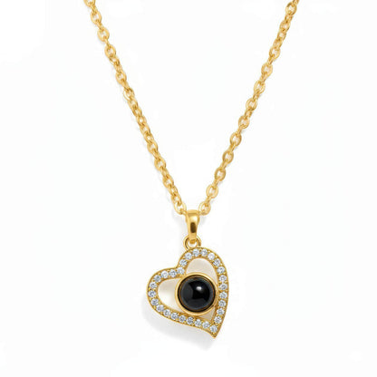 Personalized Vintage Heart Photo Necklace
