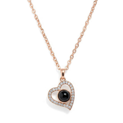 Personalized Vintage Heart Photo Necklace